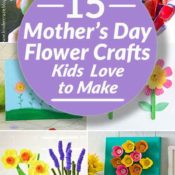 Mothers Day Flowers crafts collage