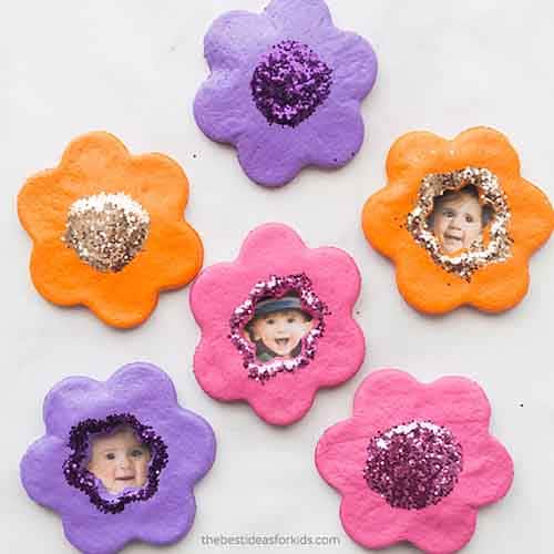 flowers made from salt dough