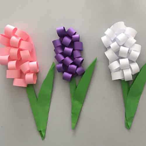 flowers made from colored paper