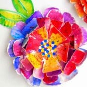 flowers made from paper plates