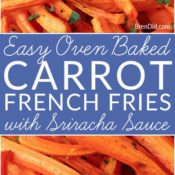 Baked Carrot Fries with Sriracha Aioli Pinterest Collage