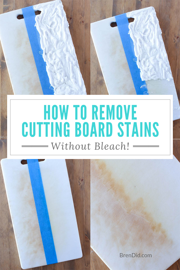 remove stains from cutting board pinterest image