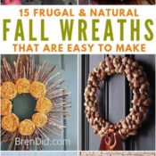 Collage of Natural Fall Wreaths