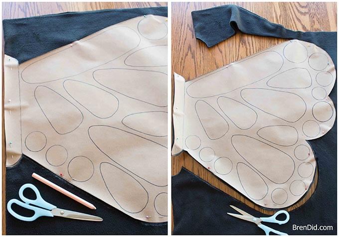 how to make fabric butterfly wings