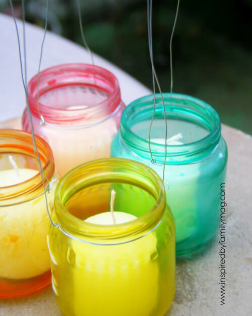 diy lanterns with baby food jars