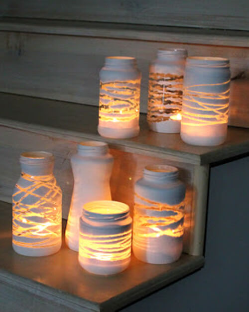 diy lanterns with glass jars