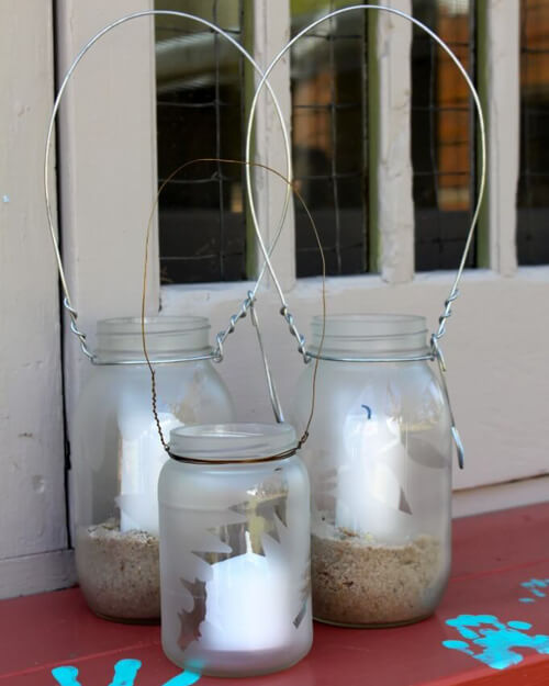 diy lanterns with mason jars