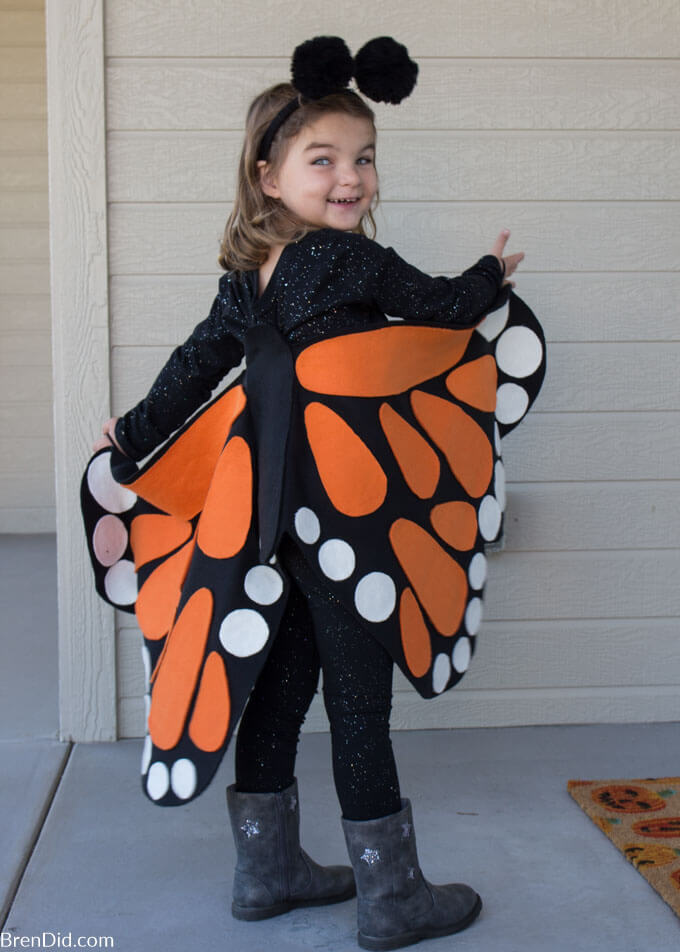 butterfly costume on toddler