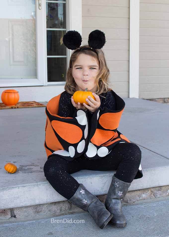 butterfly costume on child