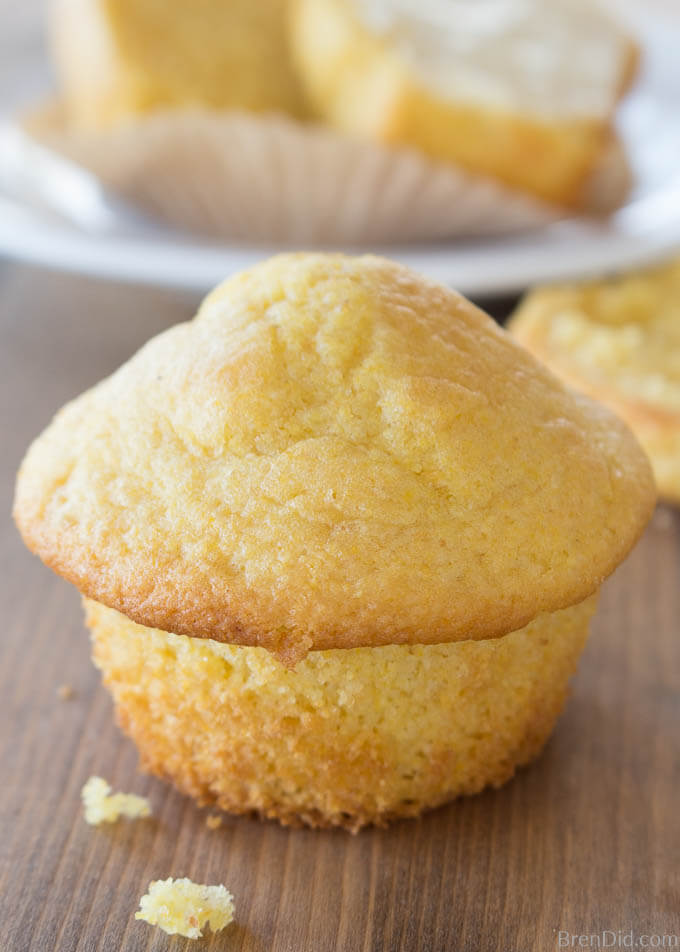 Corn muffins on plate