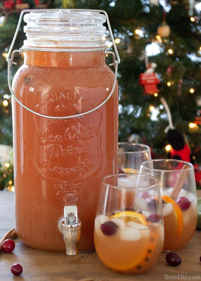 Christmas punch in dispenser