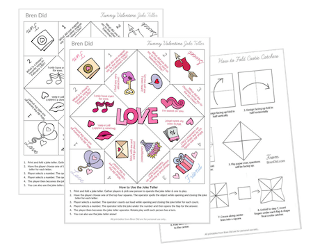 Fortune Tellers Valentine's Cards for Kids ~ 40 Classroom Gift Exchange  Cootie Catcher Valentines | School Preschool Creative and Fun Valentines  for