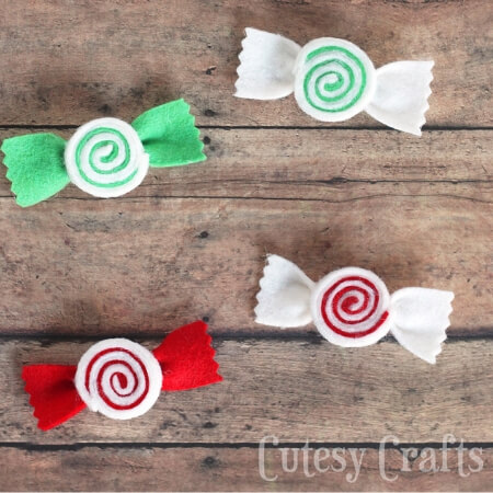 peppermint candy shaped bows