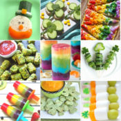 Healthy St Patrick’s Day Treats For Kids collage