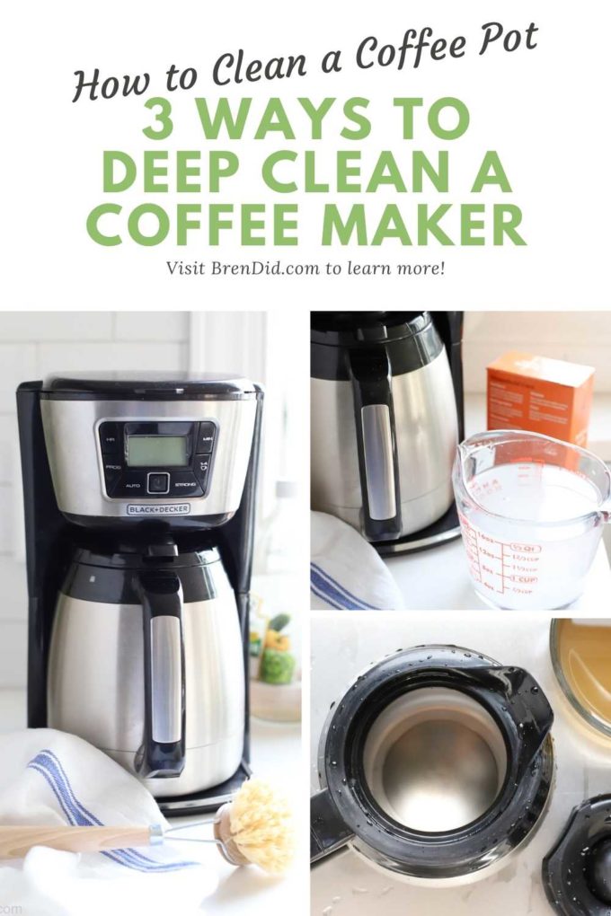 How to Clean a Coffee Maker - With or Without Vinegar - Handmade Weekly