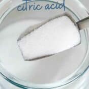 Citric Acid for Cleaning in a glass jar.